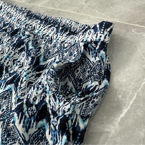 Women’s Bobeau Patterned Bohemian Flowy Jogger Pants With Pockets Medium - Picture 3 of 16